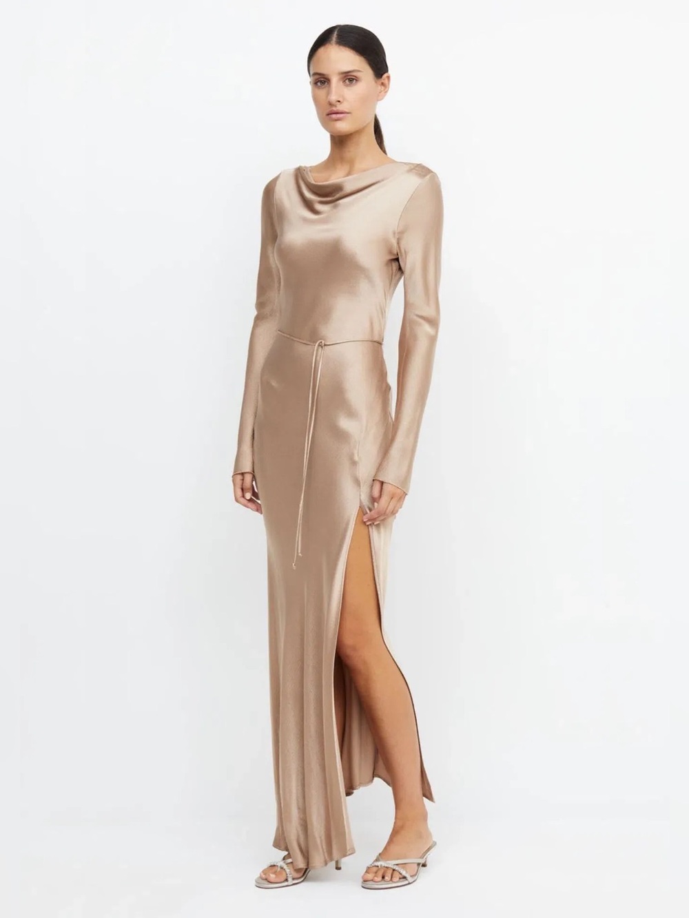 Bec & Bridge Moon Dance Long Sleeve Maxi Dress Golden